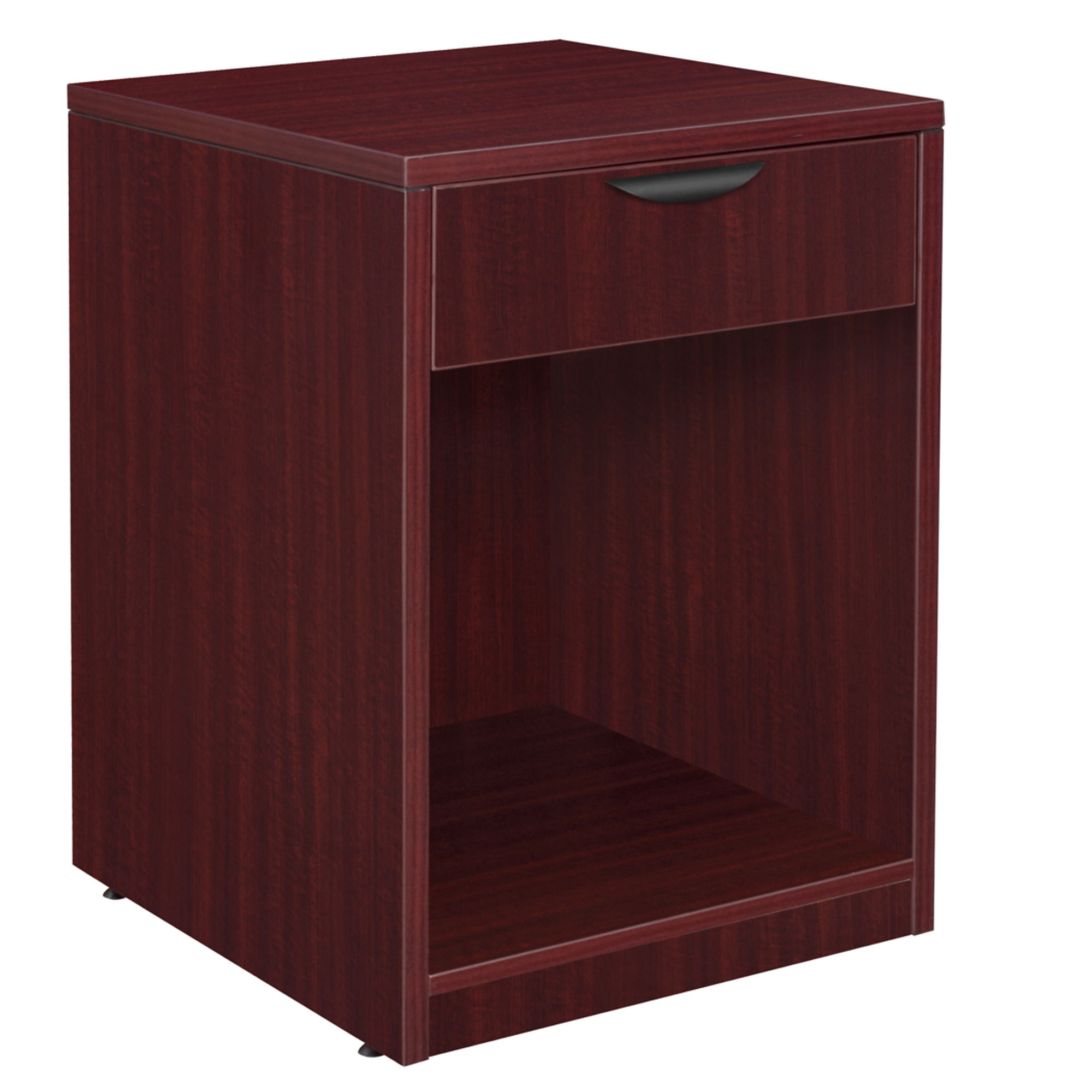 Regency Furniture Legacy Wood Printer Stand — Mahogany, Fixed Storage Shelf, Box Drawer, Model# LPFS2121MH
